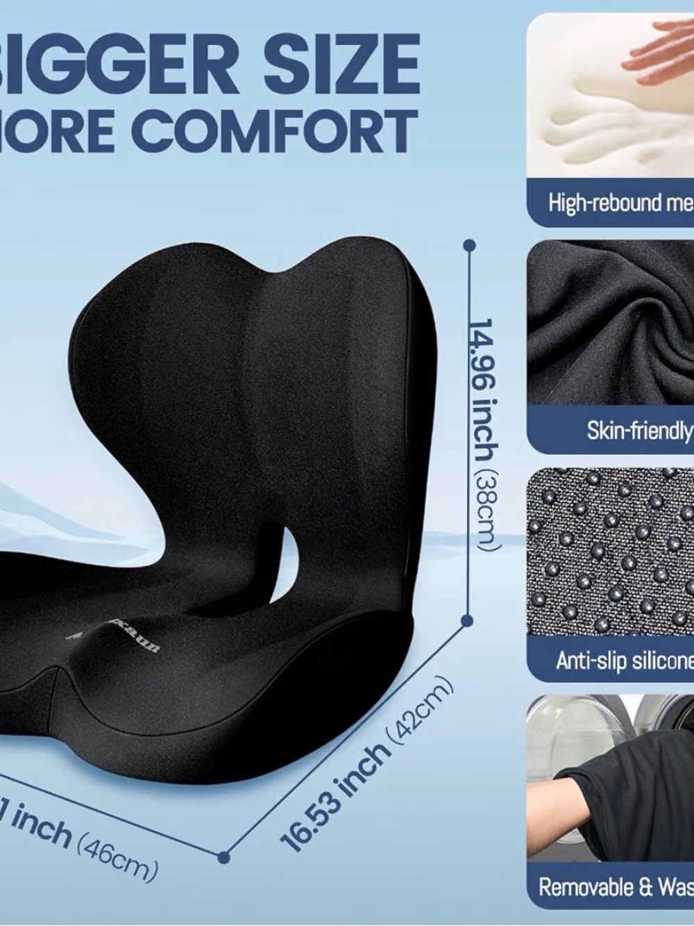 Memory Foam Seat Cushion for Office Chair and Car Seat
Sciatica & Hip